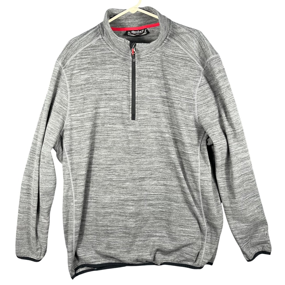 Avalanche Outdoor Supply Company Men's Pullover Fleece Jacket Gray 2XL Outdoors